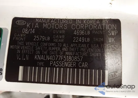 2015 Kia Cadenza Premium from USA, damaged, VIN KNALN4D77F5180857